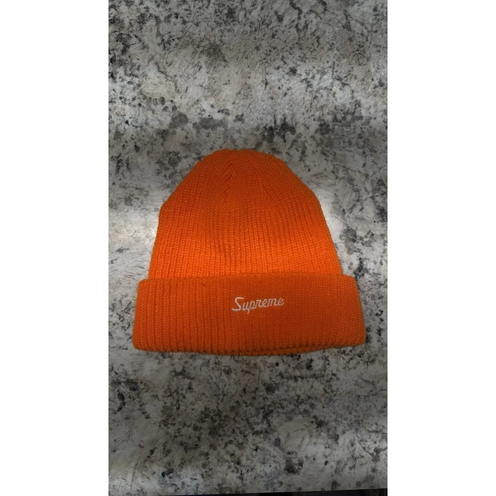Supreme Overdyed Beanie Orange Supreme Overdyed Ribbed Knit Beanie
